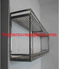 Giá inox treo tường hai tầng